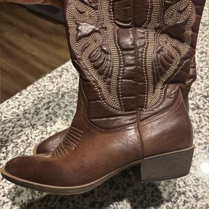 Brown Western Leather Boots